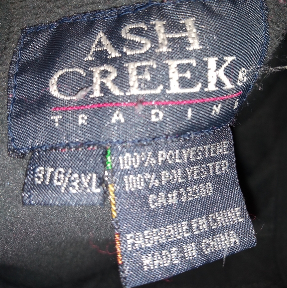 Vintage Ash Creek Trading 3XL Grey Fleece Shacket, Button Front, Neutral - Picture 5 of 8
